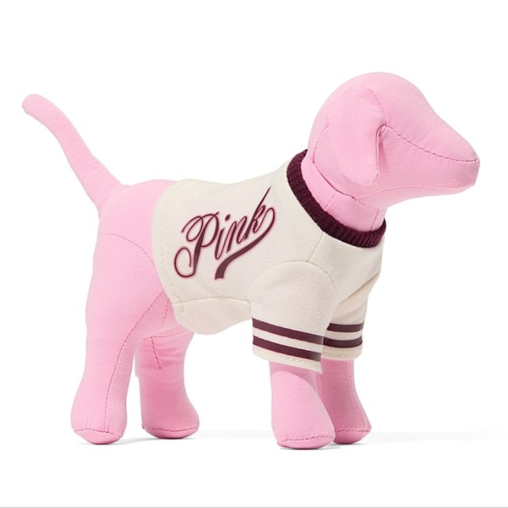 VS Pink Dog Plush with Cream Sweater